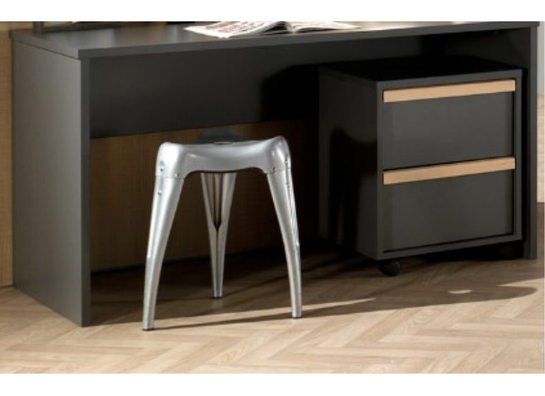 London Anthracite Desk W/Optional Drawer Trolley
