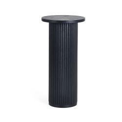 Louis Black Fluted Drinks Table: A Luxurious Touch for Your Living Space by Homeline Furniture (Free Nationwide Delivery in 3-5 Weeks)