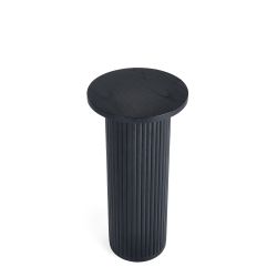 Louis Black Fluted Drinks Table: A Luxurious Touch for Your Living Space by Homeline Furniture (Free Nationwide Delivery in 3-5 Weeks)