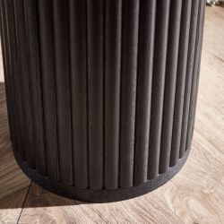 Louis Black Fluted Drinks Table: A Luxurious Touch for Your Living Space by Homeline Furniture (Free Nationwide Delivery in 3-5 Weeks)