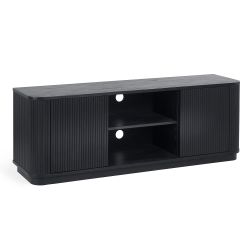 Louis Black Fluted TV Unit: Elevate Your Living Space with Timeless Luxury by Homeline Furniture (Free Nationwide Delivery in 3-5 Weeks)