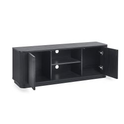 Louis Black Fluted TV Unit: Elevate Your Living Space with Timeless Luxury by Homeline Furniture (Free Nationwide Delivery in 3-5 Weeks)