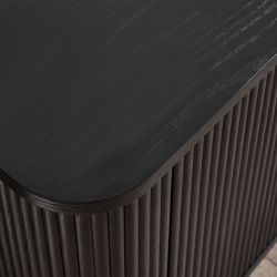 Louis Black Fluted TV Unit: Elevate Your Living Space with Timeless Luxury by Homeline Furniture (Free Nationwide Delivery in 3-5 Weeks)