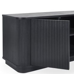 Louis Black Fluted TV Unit: Elevate Your Living Space with Timeless Luxury by Homeline Furniture (Free Nationwide Delivery in 3-5 Weeks)