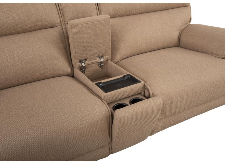 Louise Fabric Three Seat Powered Reclining 3PP Sofa – Polyester Electric Reclining Couch with Optional Charging/Beverage Console