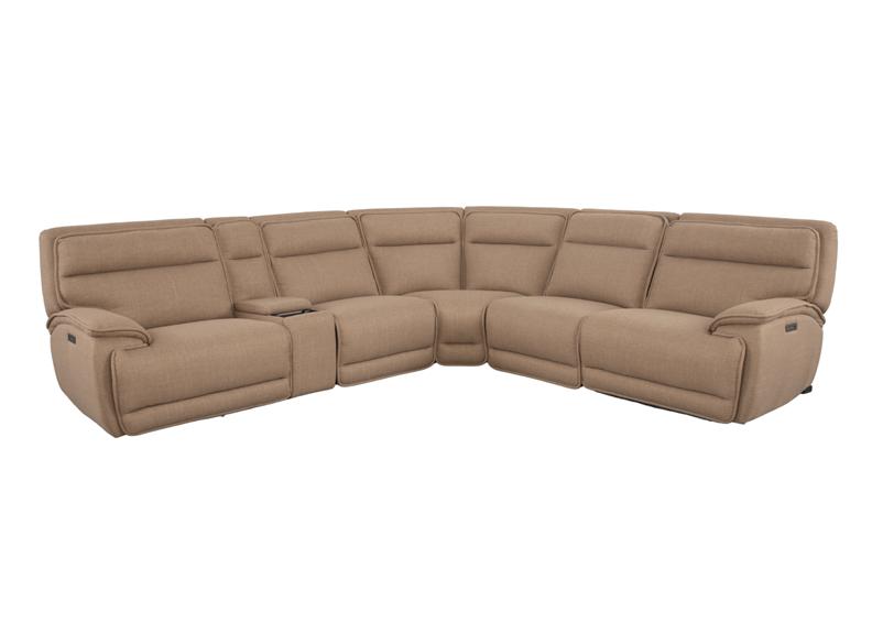 Louise Fabric Sectional Powered Corner Sofa – Polyester Electric Reclining Couch With Options