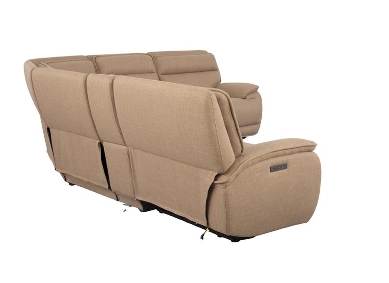 Louise Fabric Sectional Powered Corner Sofa – Polyester Electric Reclining Couch With Options