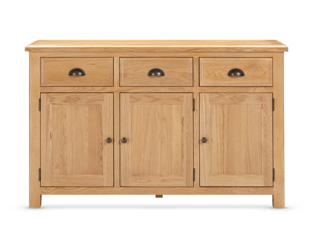 Lugano Oak 3 Door Sideboard (Pre-order)