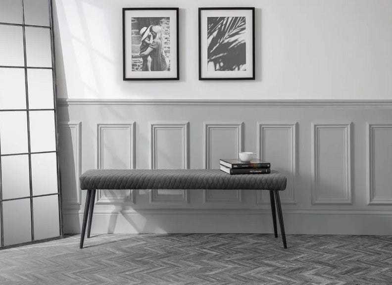 Luxe Grey Low Back Bench