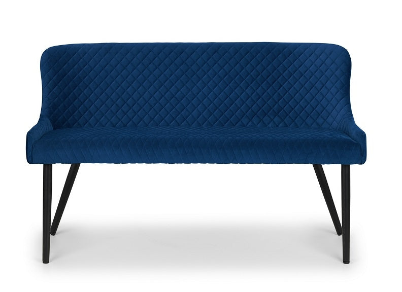 Luxe Blue Dining Bench