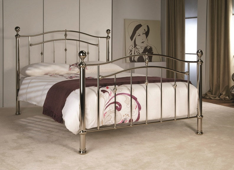 Guelph Bed With Chrome Finials