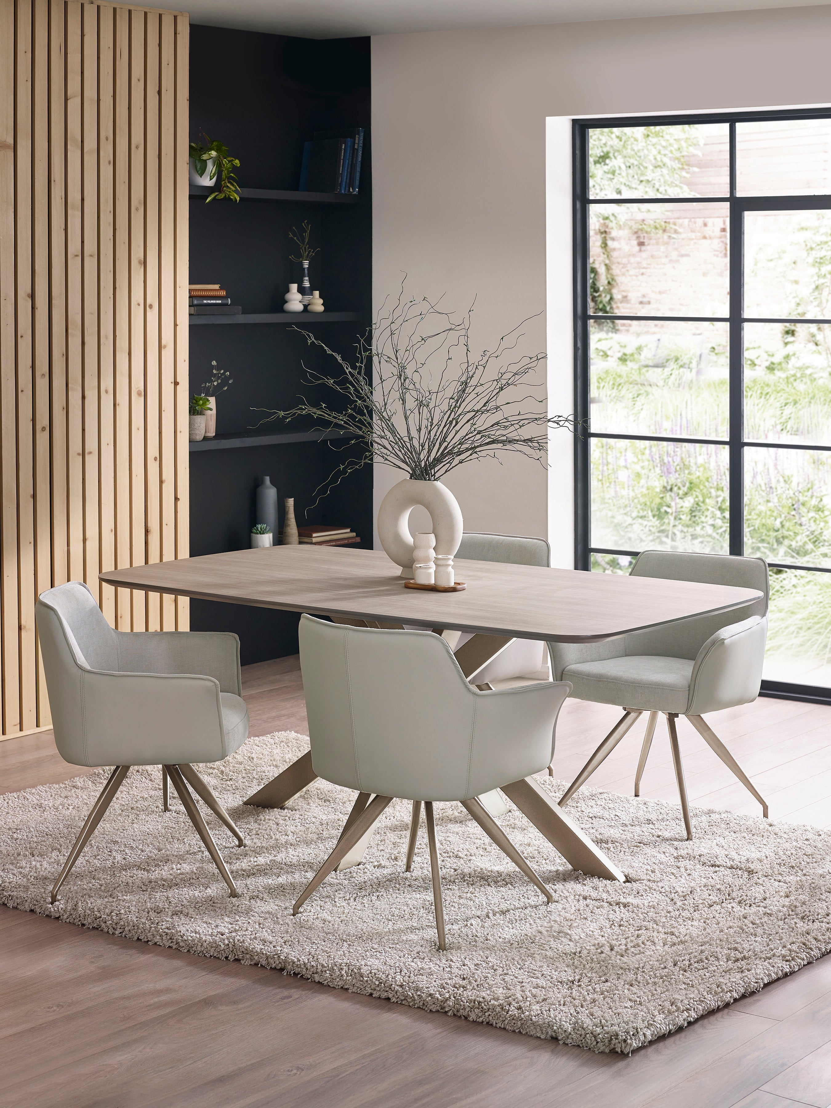 Noah Taupe Rectangular Dining Table