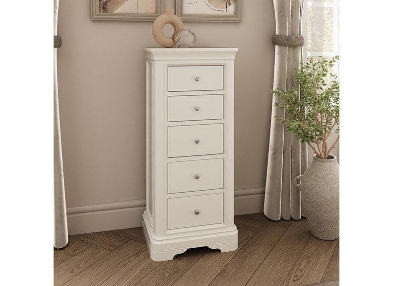 Mabel Bone Five Drawer Chest