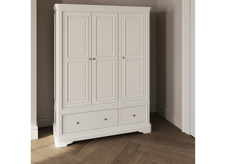 Mabel Bone Three Door Wardrobe