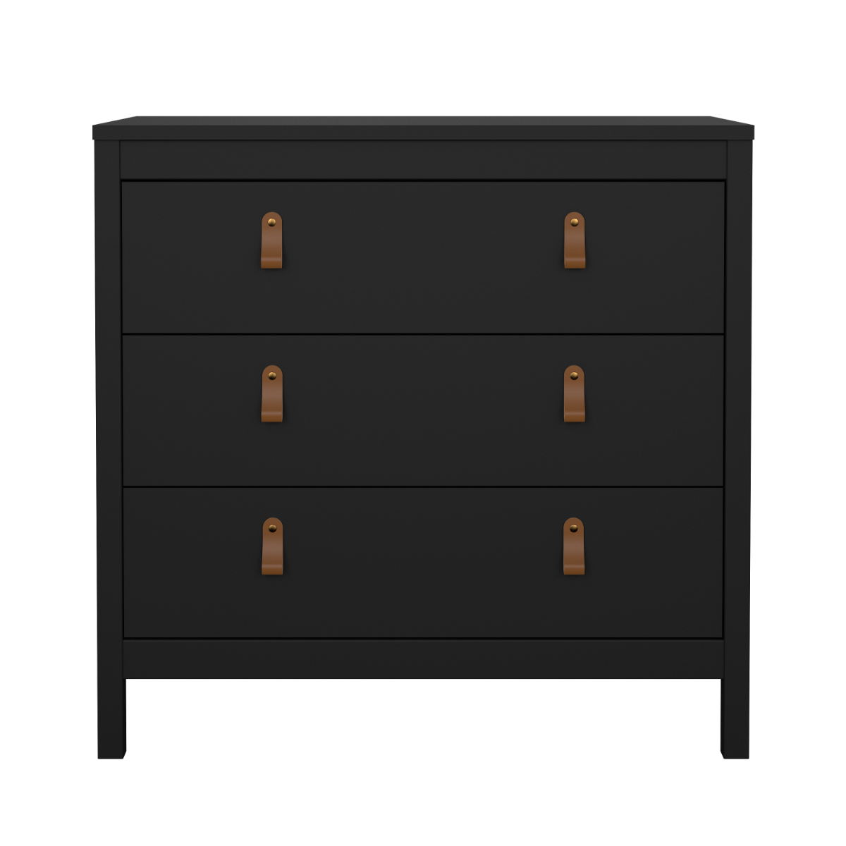 Madrid 3 Drawer Chest  - Black