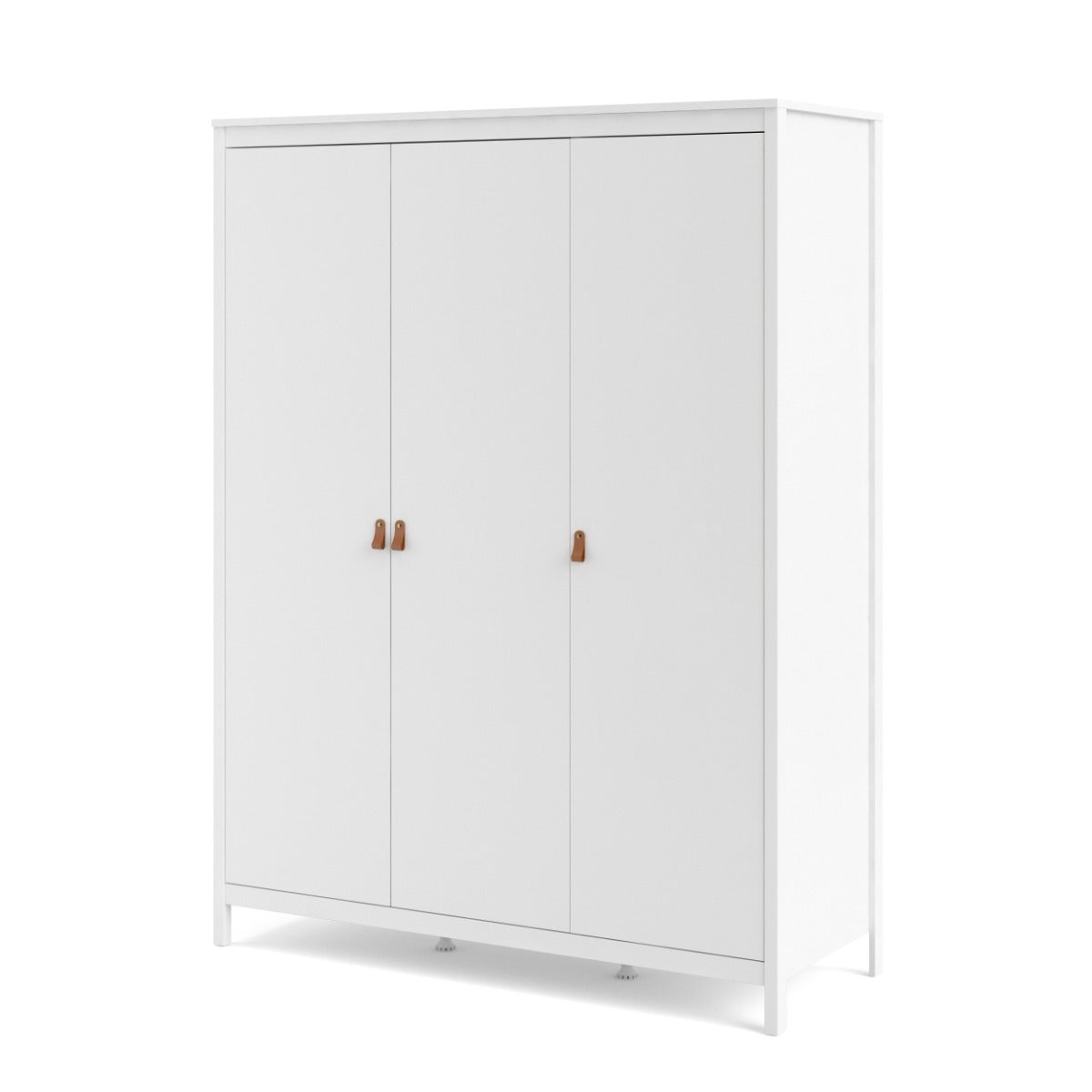 Sleek White Madrid 3-Door Wardrobe for Stylish Storage
