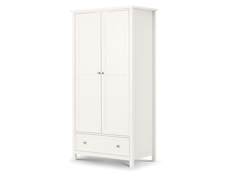 Maine White 2 Door Robe - 2