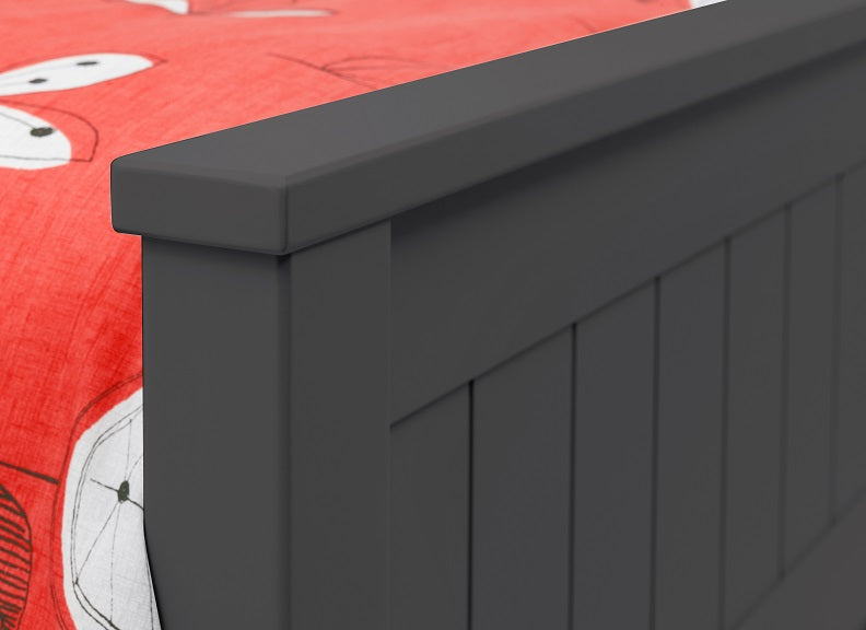 Maine Anthracite Bookcase Bed