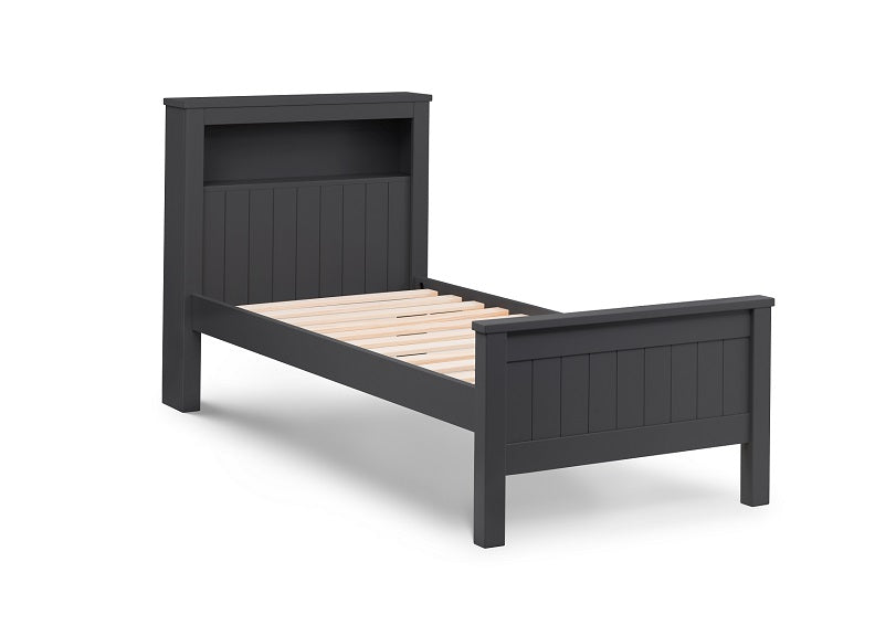 Maine Anthracite Bookcase Bed