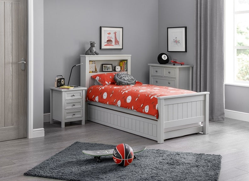 Maine Grey Bookcase Bedroom