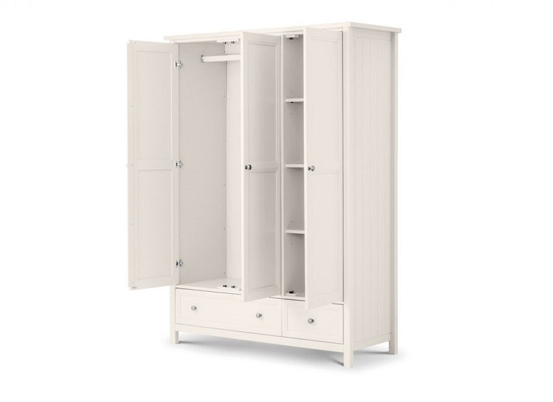 Maine White Three Door Robe - 1