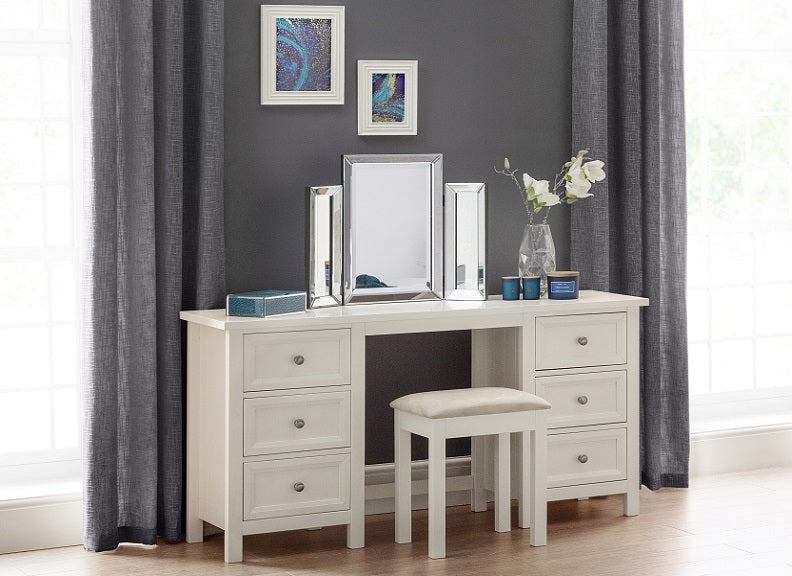 Maine Surf White Dressing Table W/Optional Extras
