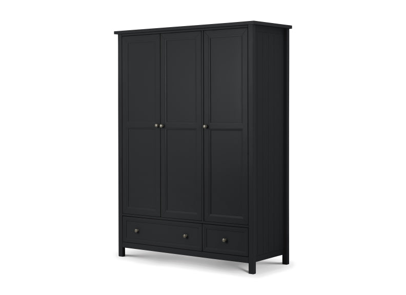 Maine Anthracite Three Door Combi Robe