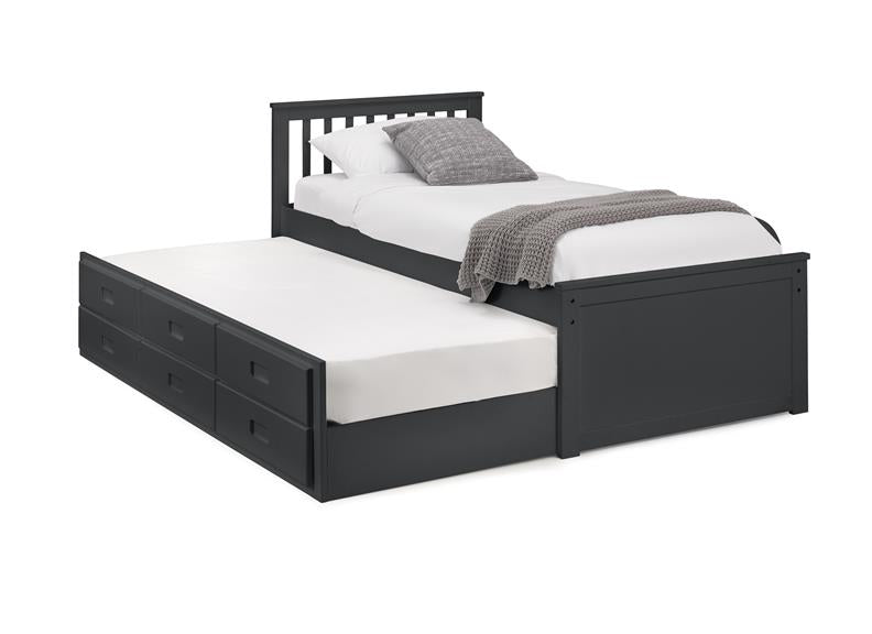 Maisie Bed With Under bed And Drawers - Anthracite Grey