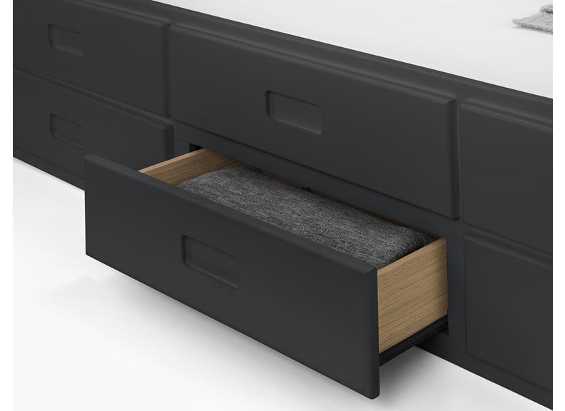 Maisie Bed With Under bed And Drawers - Anthracite Grey