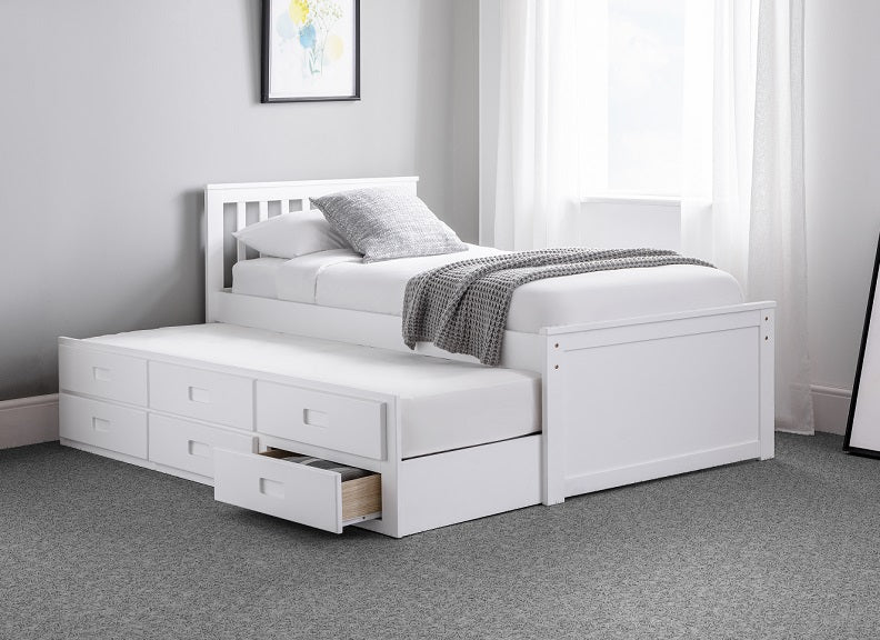 Maisie Surf White Bed - with under bed