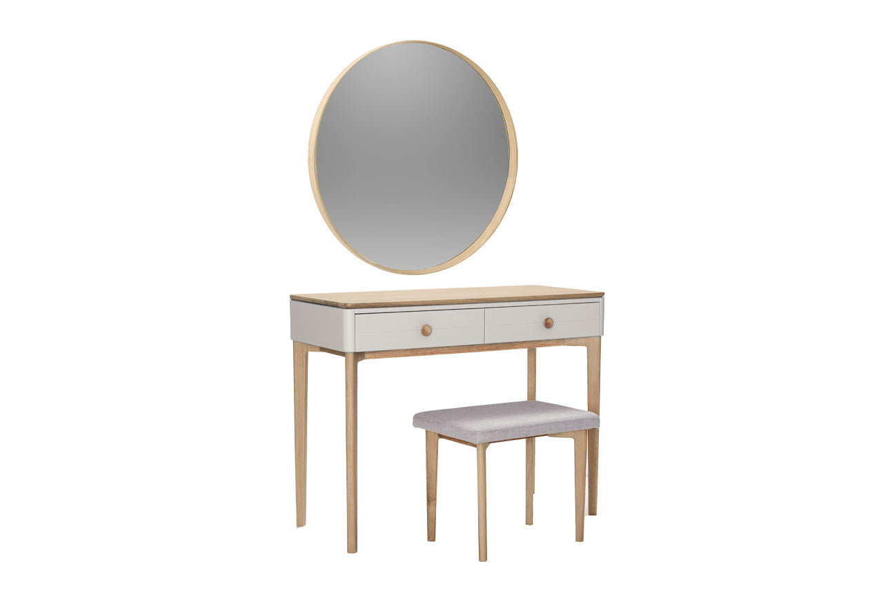 Marlow Dressing Stool- Cashmere Oak