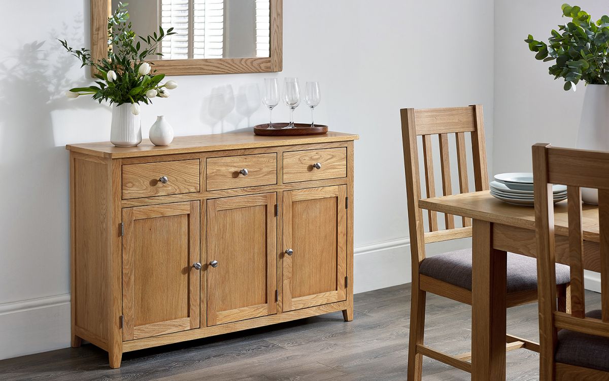 Mallory Large Sideboard - Elegant Solid Oak Storage Solution