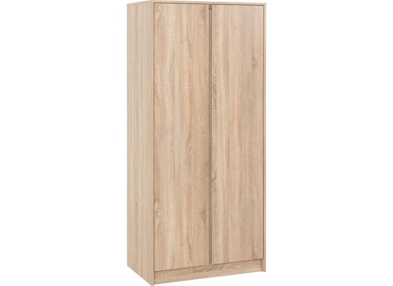 Malvern 2 Door Wardrobe in White, Sonoma Oak & Urban Snow