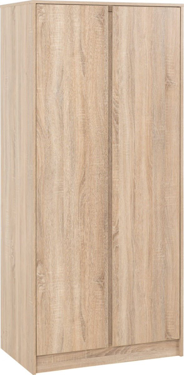 Malvern 2 Door Wardrobe in White, Sonoma Oak & Urban Snow