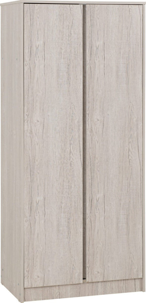 Malvern 2 Door Wardrobe in White, Sonoma Oak & Urban Snow