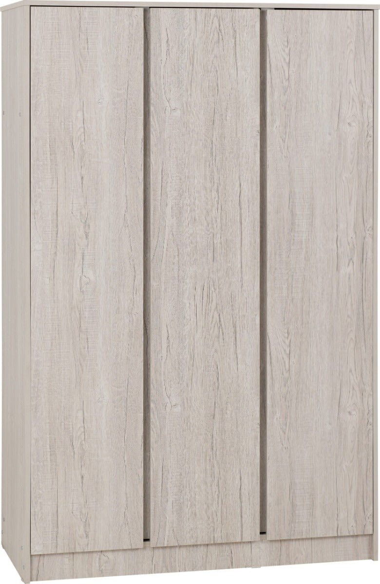 Malvern 3 Door Wardrobe Urban Snow