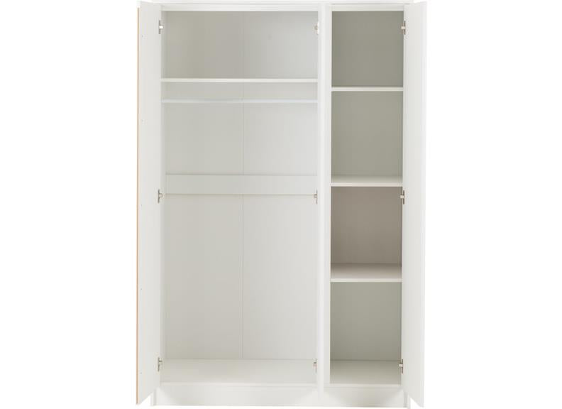 Malvern 3 Door Wardrobe Set White