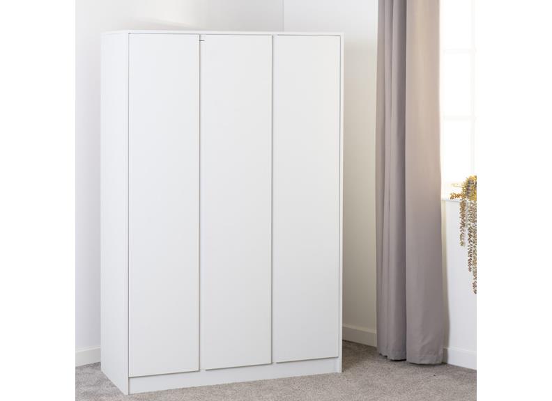 Malvern White Triple Wardrobe