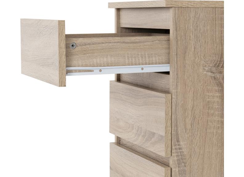 Malvern 3 Drawer Bedside Sonoma Oak