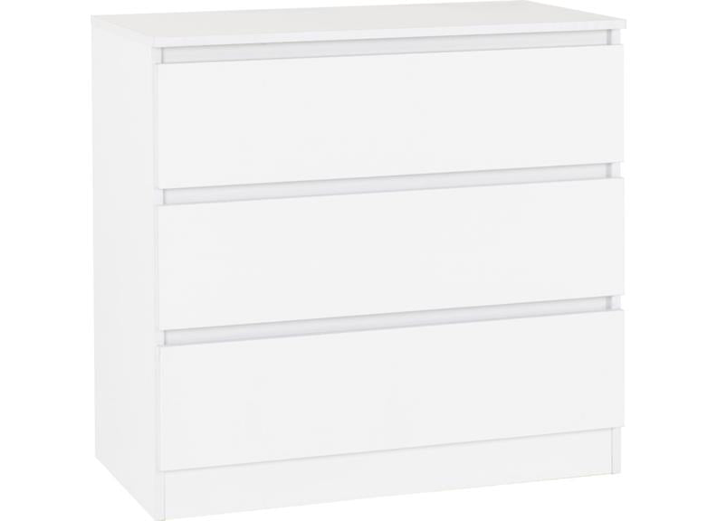 Malvern 3 Door Wardrobe Set White