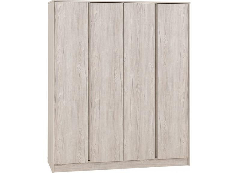 Malvern Urban Snow 4 Door Wardrobe