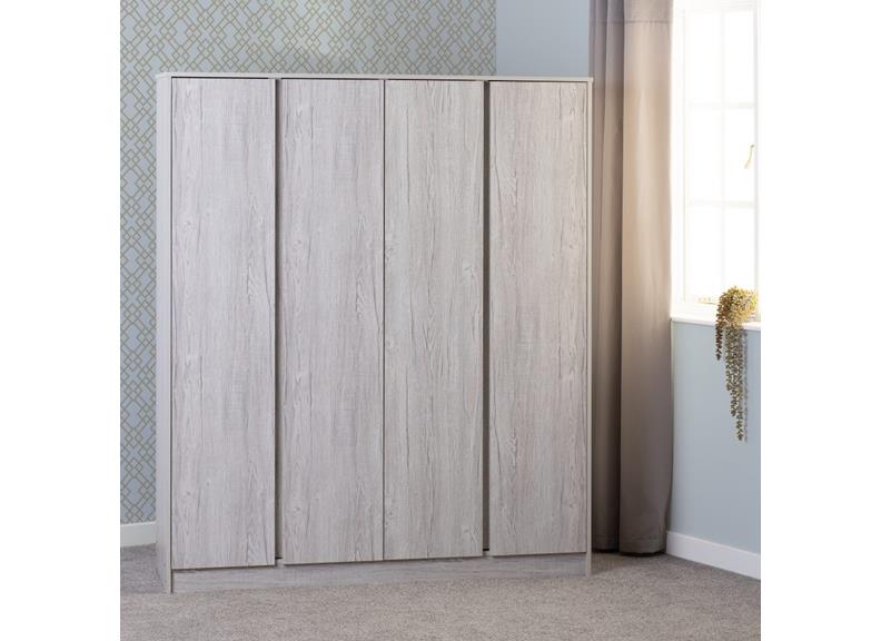 Malvern Urban Snow Four Door Wardrobe