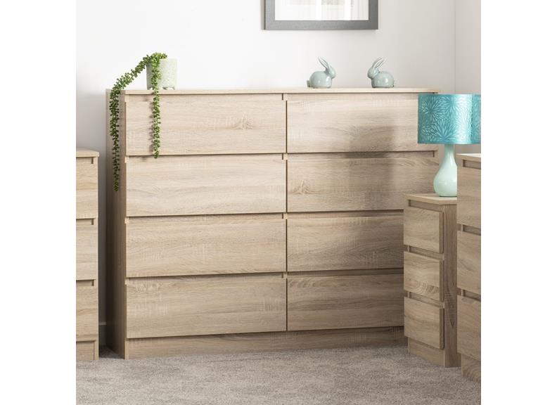 Malern Sonoma Oak 8 Drawer Chest