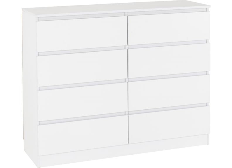 Malvern 8 Drawer Chest White