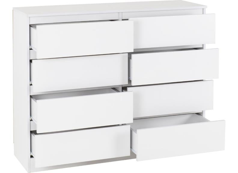 Malvern 8 Drawer Chest White