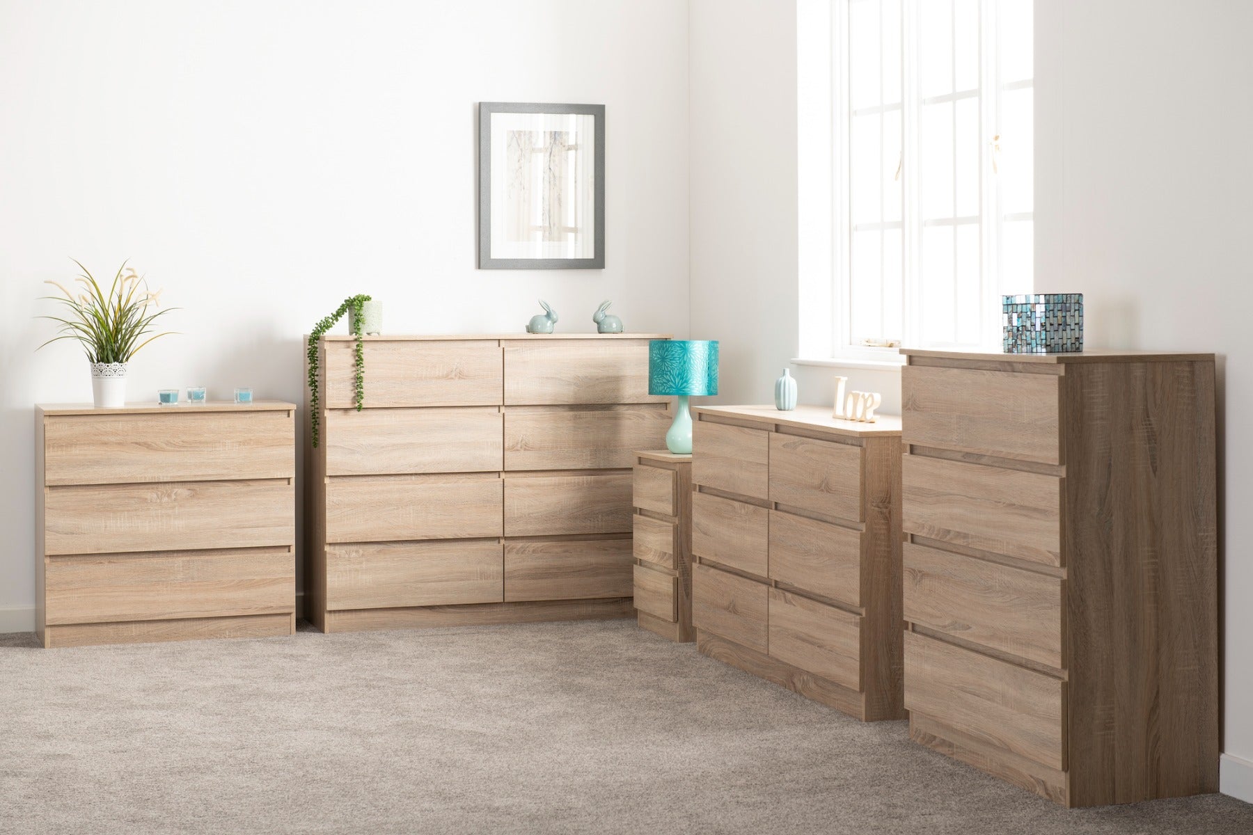 Malvern 6 Drawer Chest Sonoma Oak