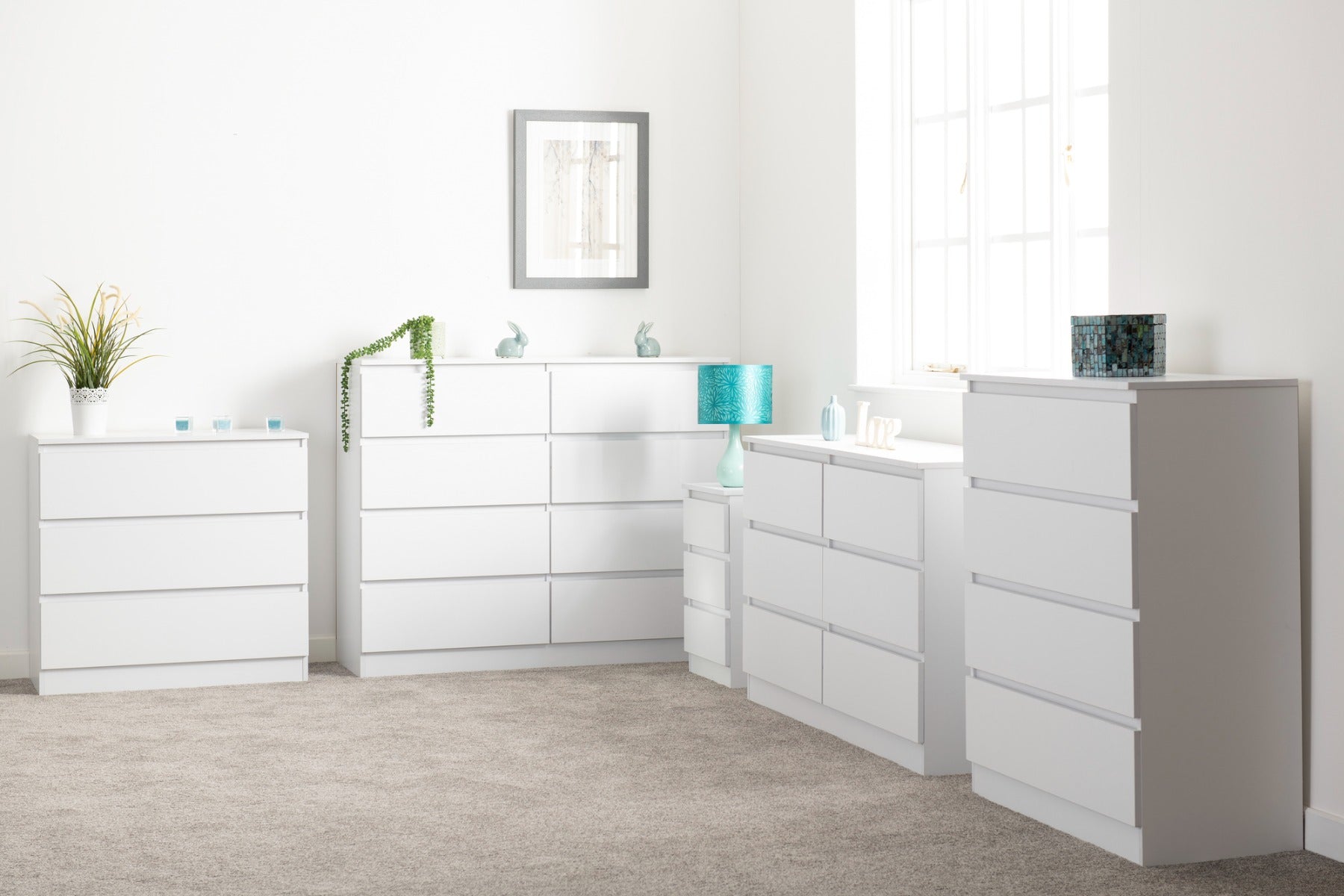 Malvern 6 Drawer Chest White