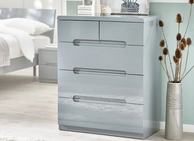 Manhattan Grey Gloss 2+3 Chest - room