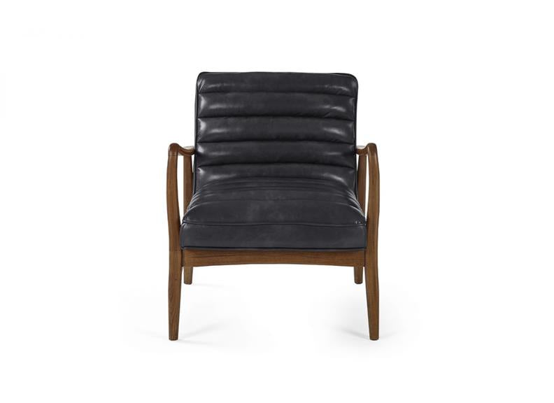 Marshall Fixed Armchair - Black Faux Leather (Pre-Order Only)