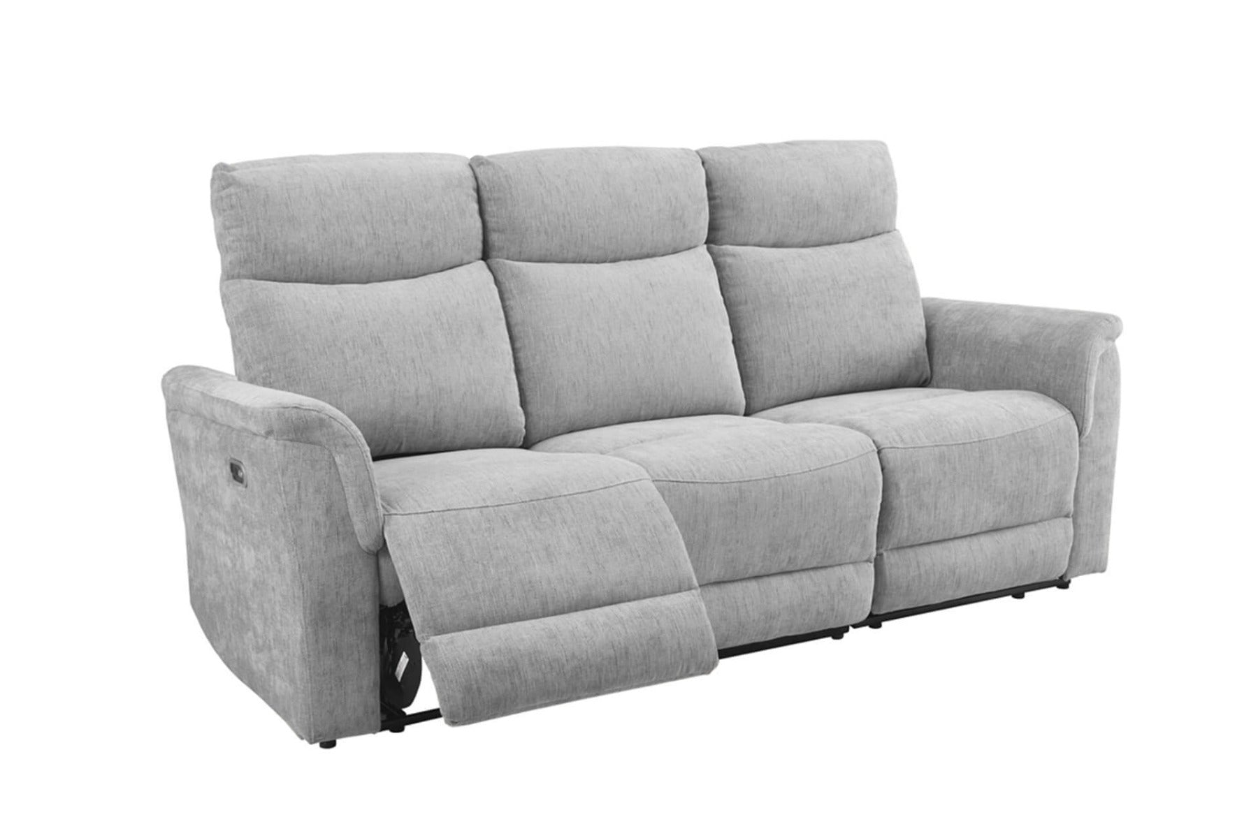 Maude 3 Seater Electric Recliner in Mocha or Grey – Ultimate Comfort with USB Charging – Free Nationwide Delivery